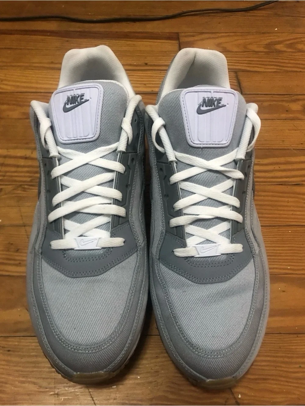 Nike Men's Gray and White Air Max Low-Top Sneakers Size 18